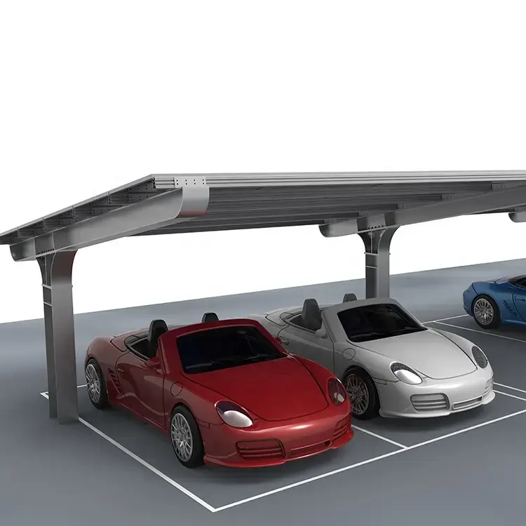 Waterproof Solar PV Panels Mounting Bracket System Car Parking Shed For Carport PV Parking Lot