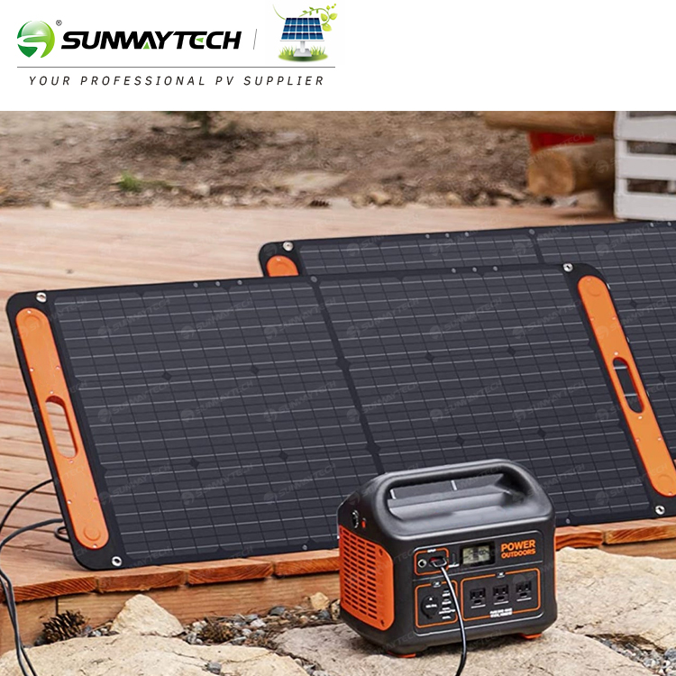 Folding Photovoltaic Solar Panels 100W 150W 180W 200W 12V 18V Foldable PV Module Green Energy Generator Station for Camping