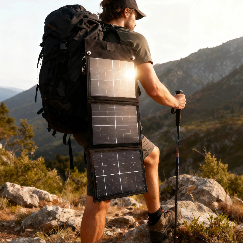High Efficiency 18W Foldable Portable Solar Panel Kit TUV Certified Eco-friendly Waterproof IPX4 Outdoor Camping Alecter Solar