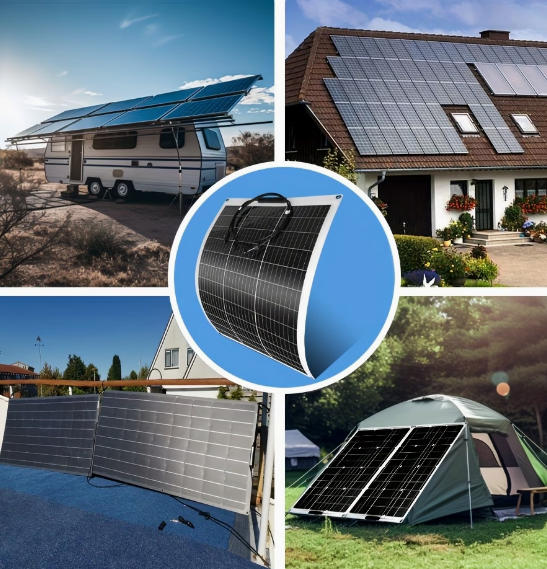 ODM 75W 18V Waterproof ETFE Flexible Mono Solar Panel 700*530mm Bendable PV Module for Marine RV Golf Cart Off-Grid Charging
