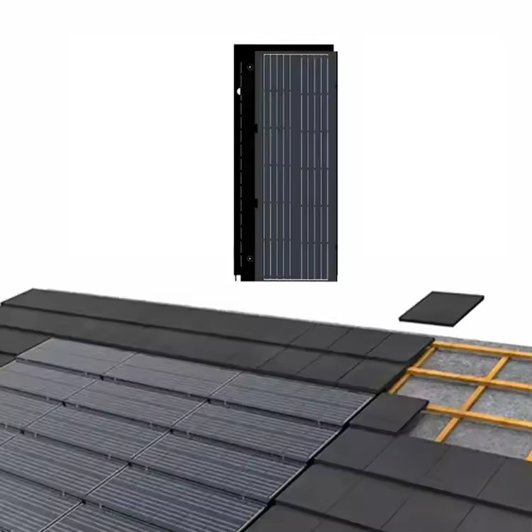 Photovoltaic BIPV Roof Tile High Efficiency Solar Panel Half Cell Technology Solar Tiles for Residential Commercial Roofs