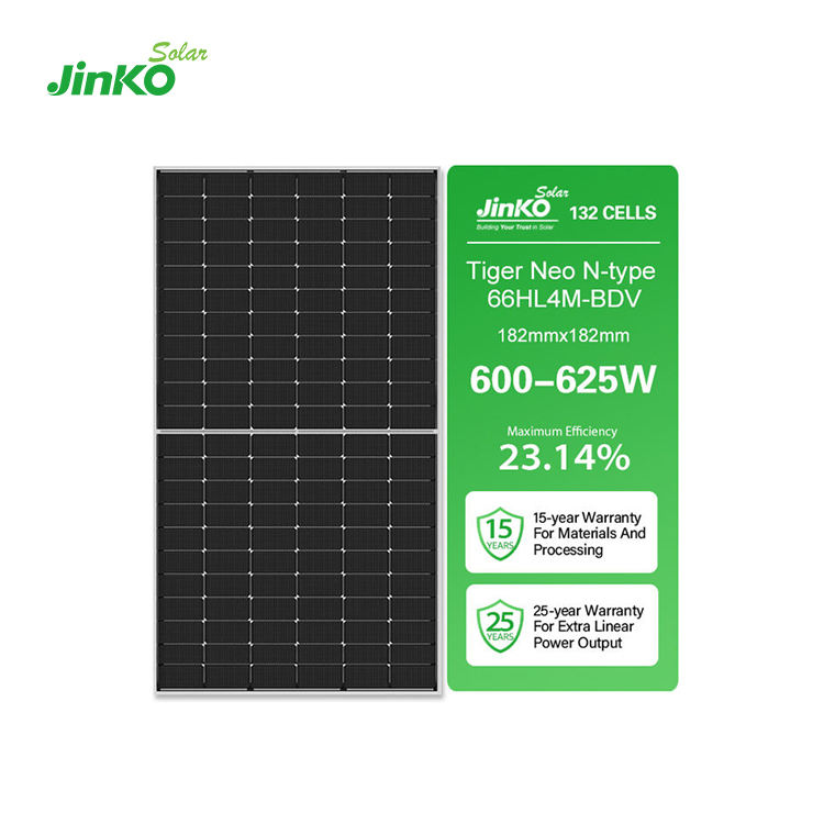 For Solar Bifacial Dual Glass 66HL4M-BDV 615W Tiger Pro N-Type Solar Panels on Grid off Grid Hybrid System 30 Years Warranty
