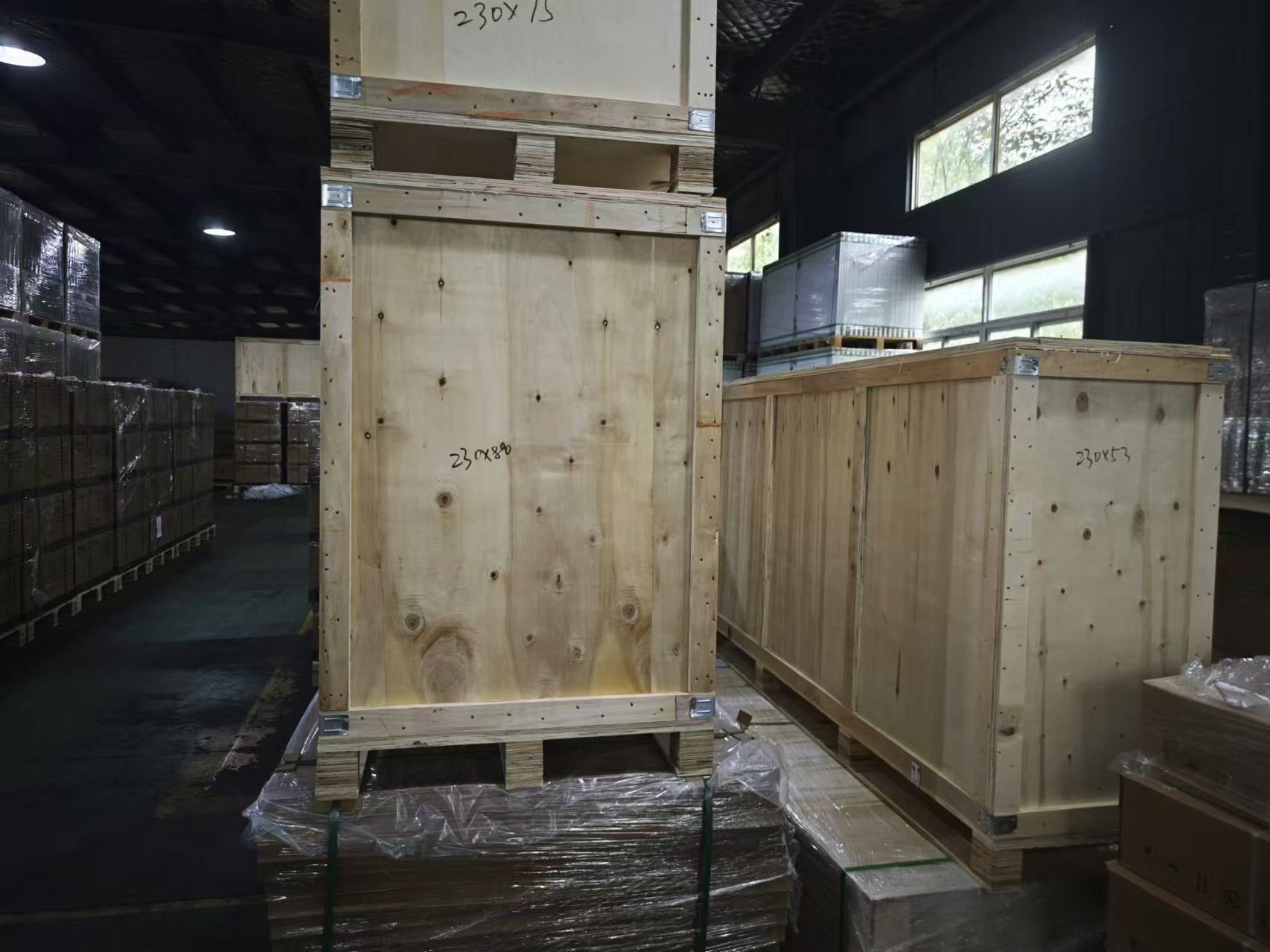 Palletized Solar Panels ready for shipment