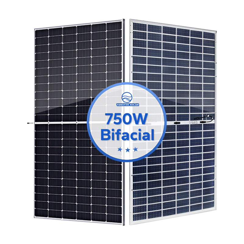 Yangtze High Efficiency 700w 730w 750w Bifacial Mono Perc Solar Panel for Sale