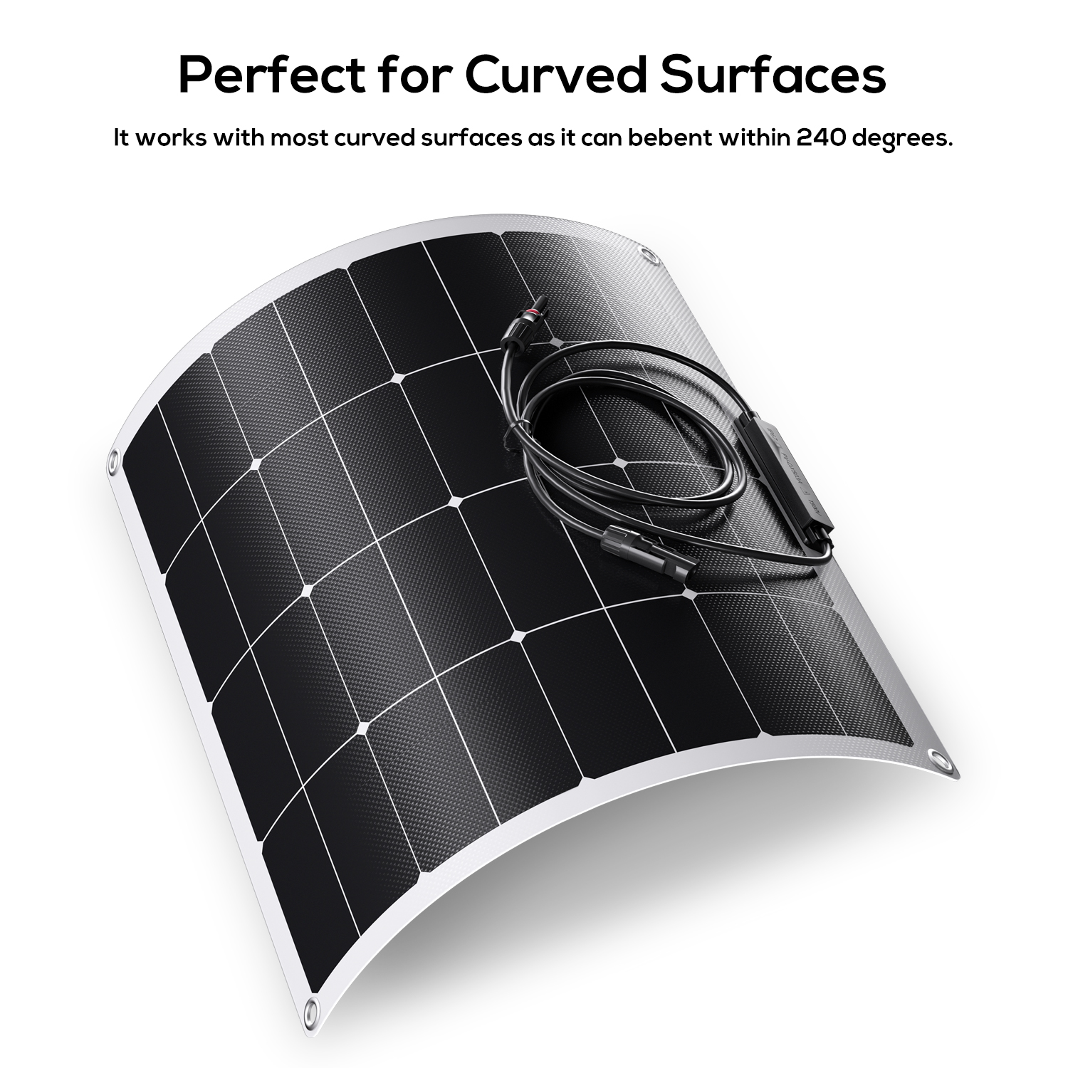 China Factory's MC4 Connector Waterproof Mono Crystalline Flexible Solar Panels Thin Film Flex Panel High-Efficiency