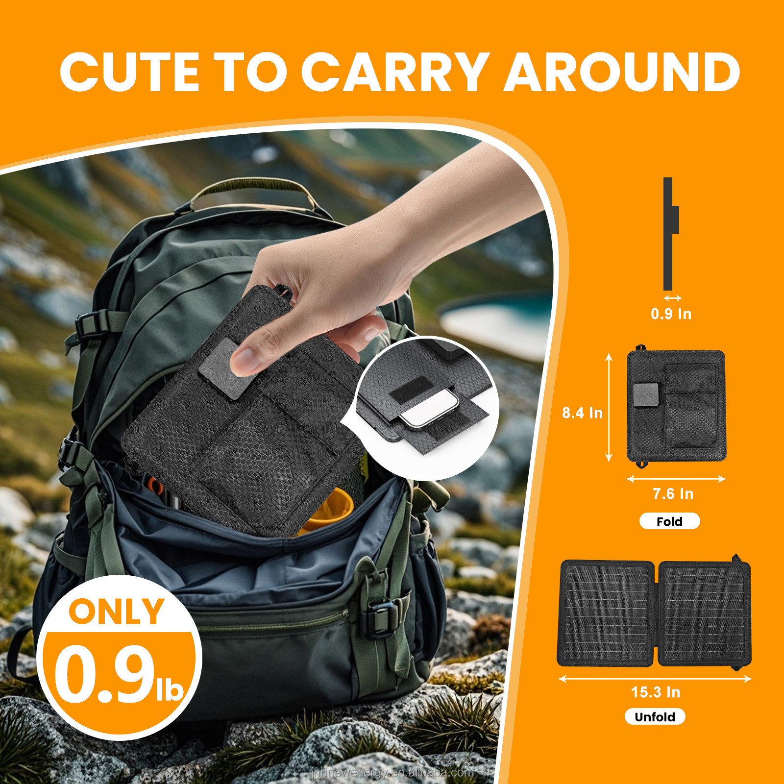 Wholesale 10W Portable Outdoor Camping Phone Solar Charger High Efficiency Waterproof Small Size Foldable Solar Panel