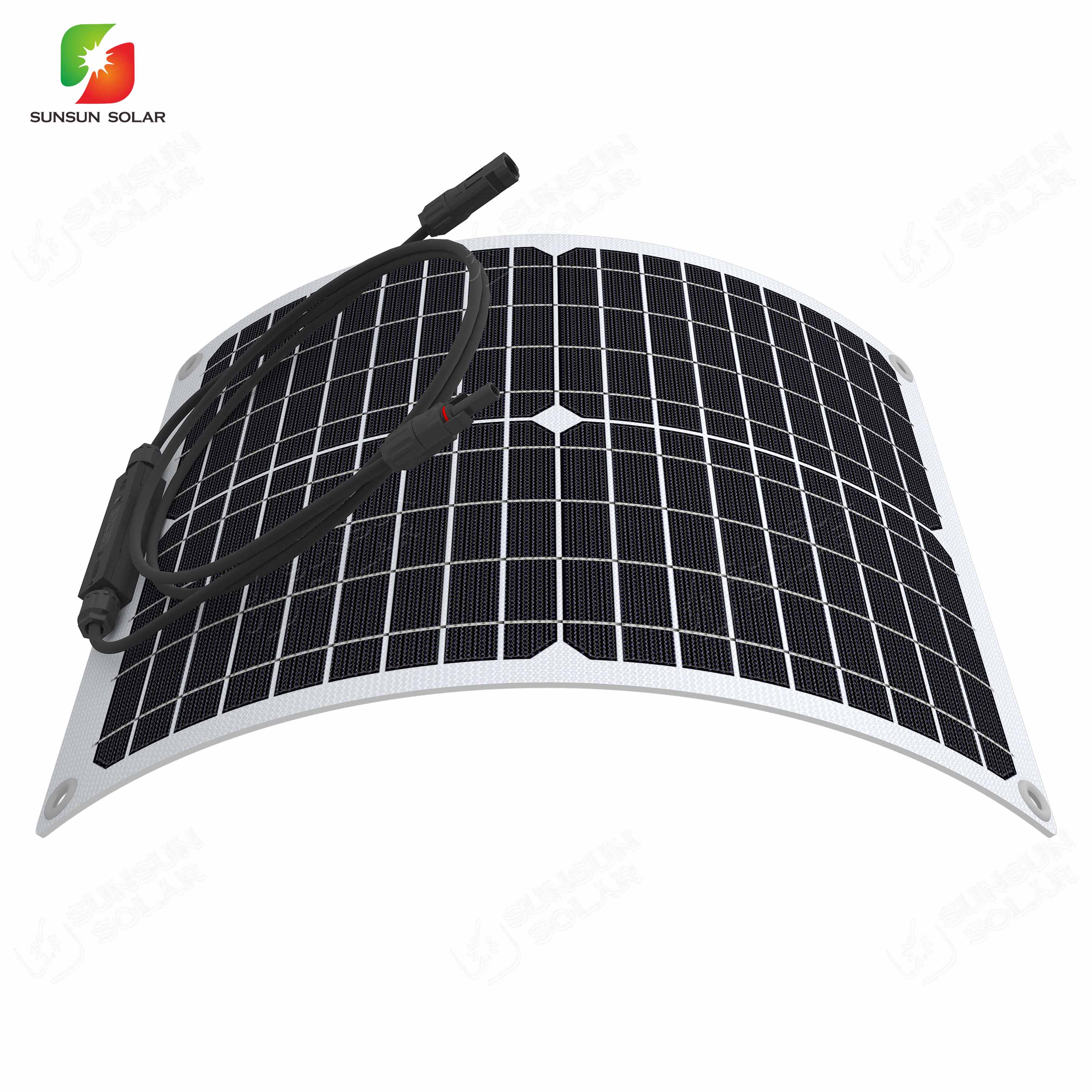20W 18V ETFE Monocrystalline Flexible Solar Pv Panel For Solar System Semi Flexible Solar Panels For Boats