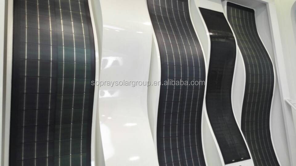 40w to 550w FLEX Adhesive Thin Film Flexible Solar Panel, Easy to Install for TPO System