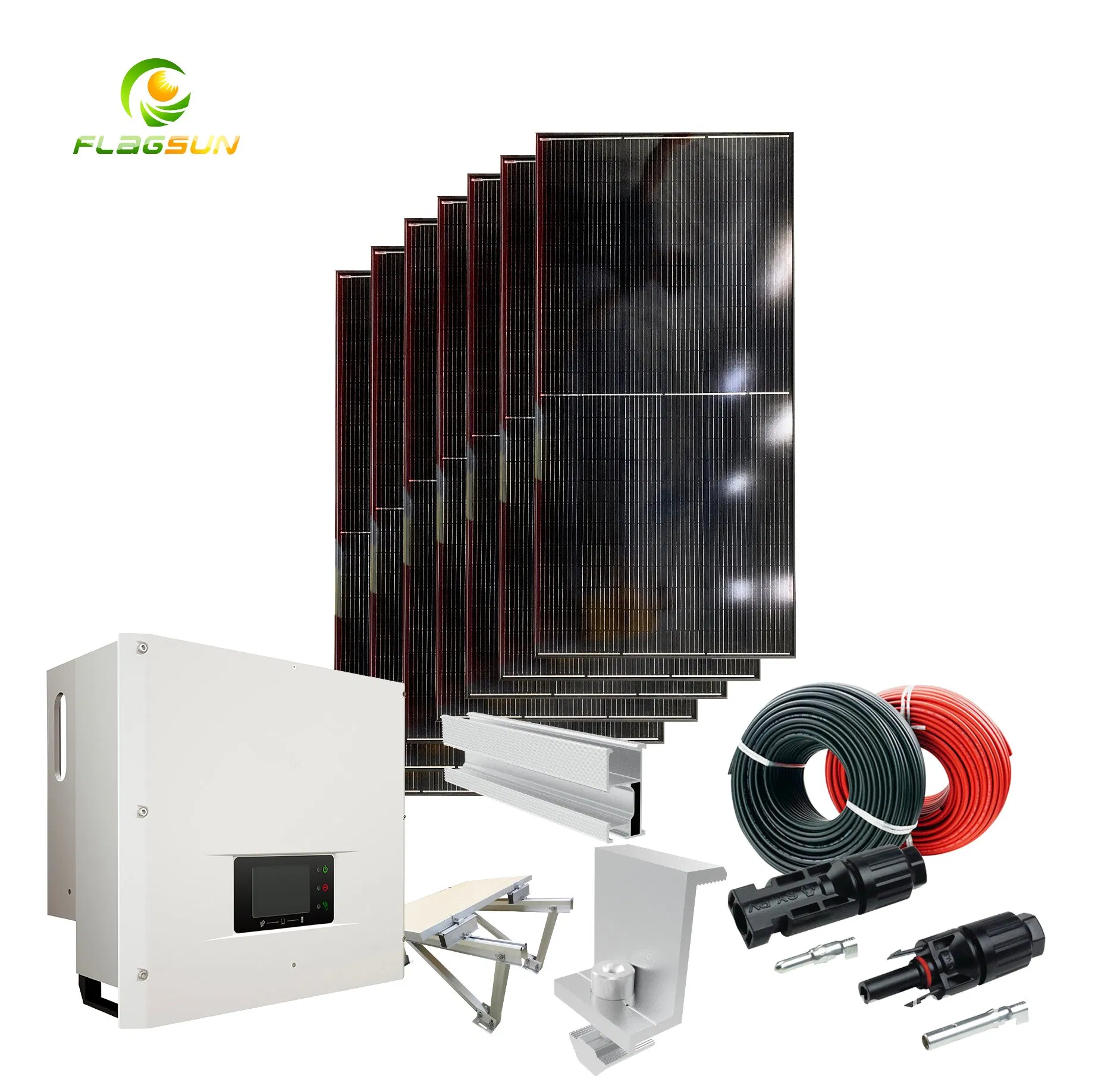 10kw 20kw CE, TUV Certificate Approved on Grid Solar Panel Kits for Agriculture, Residential, Commercial