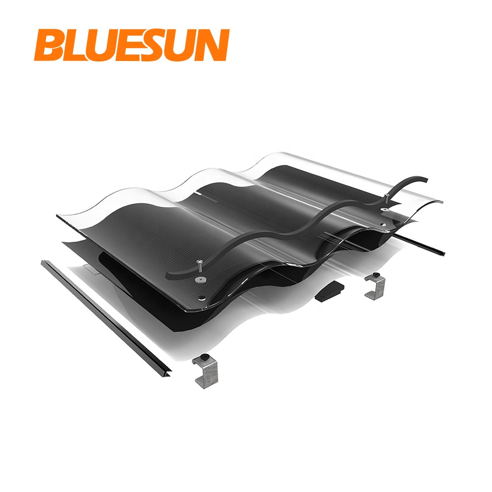Most Popular 30w Single Glass Solar Roof Tiles Photovoltaic Flexible Solar Panels for Farm System