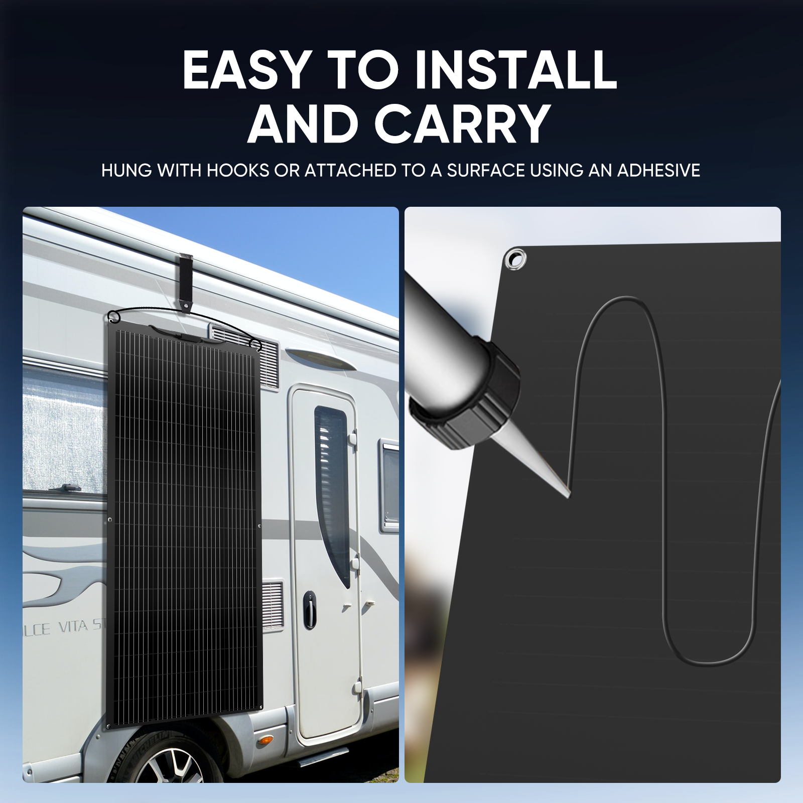 High-Efficiency Module Lighter Weight Flexible Solar Panels PV Mono Solar Power System For Car Boat RV Travel Home Yacht Outdoor