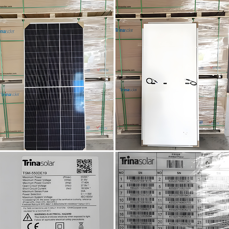 Trina Solar Panels Vertex n Type 670w 680w 690w 700w 710w 715w 720w Bifacial Dual Glass Monocrystalline High Efficiency Panel