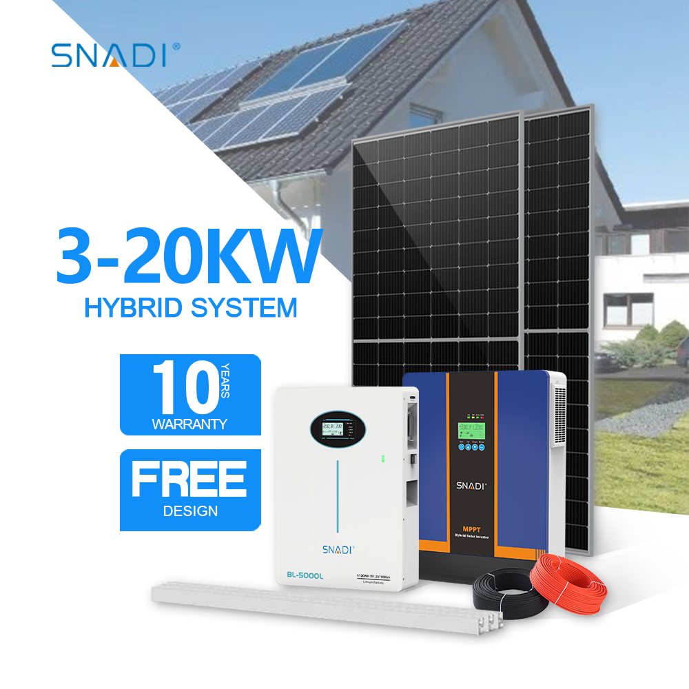 SNADI 3KW 5KW Solar Panel Complete Kit Solar System Kit 10KW Batterie Lithium 220V Solar Energy System