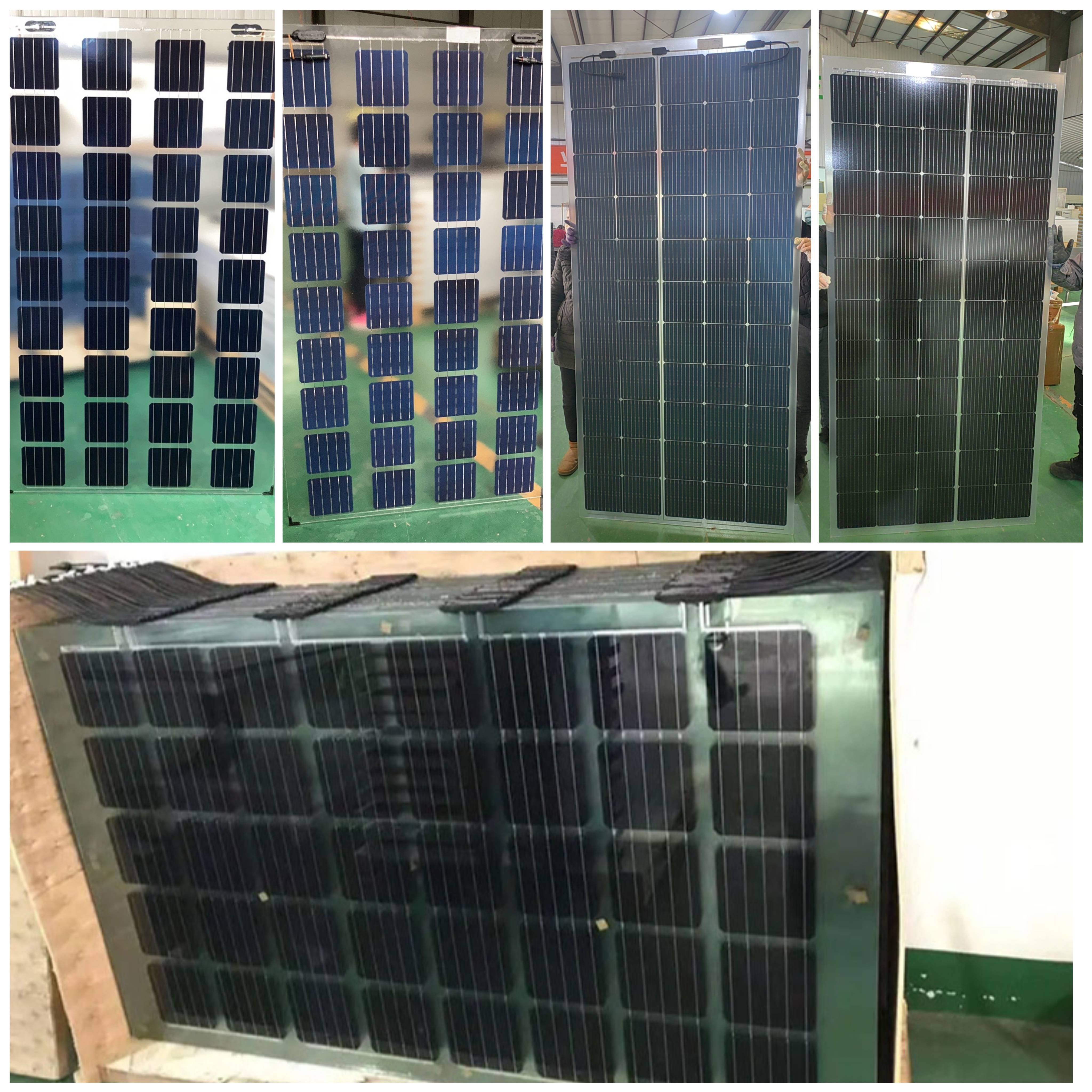 High Power OEM Transparent Solar Panels Bipv Solar Roof Integrated Panel Transparent Solar Shingles