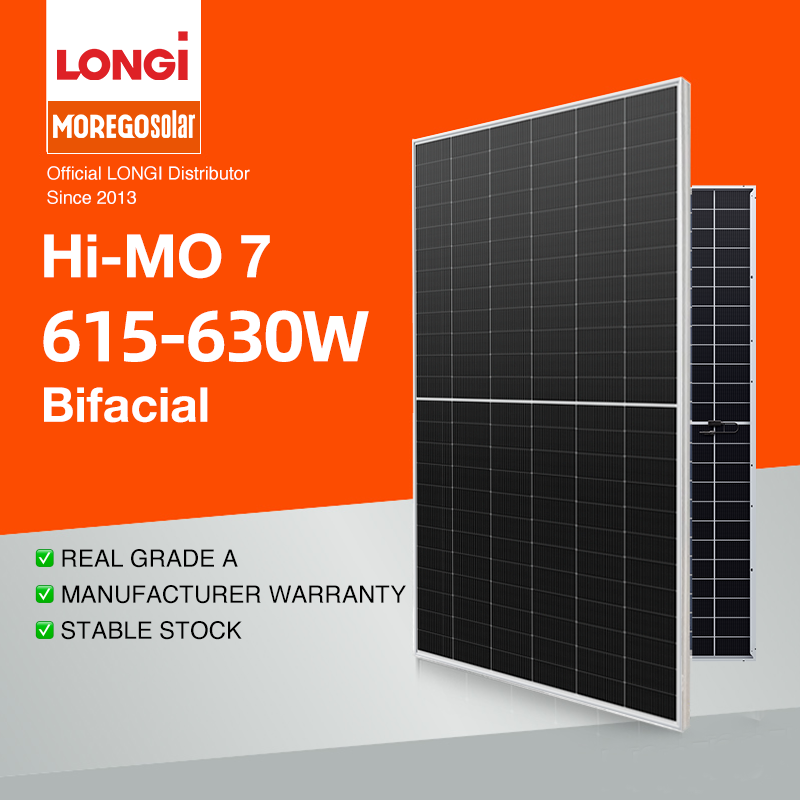 Longi Solar Hi-MO7 N-type Double Glass Bifacial Solar Panel 650w 645W 640W 635w 630W 625W 620W High-performance PV Modules