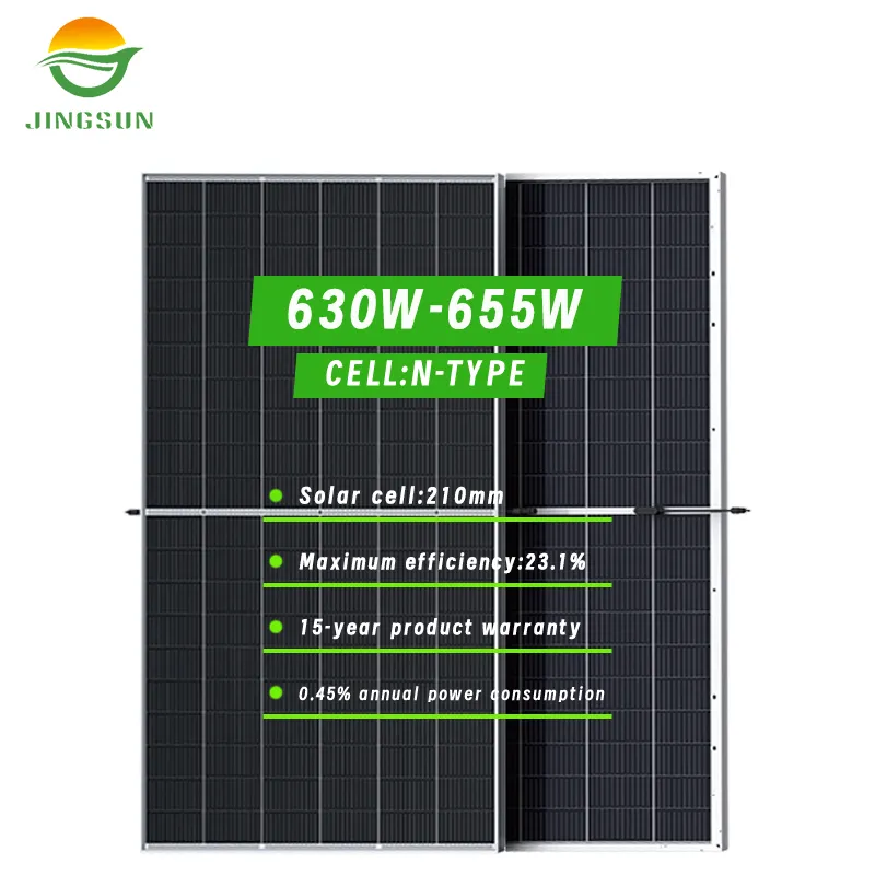 Hot Selling Jam132D 630W 635W 640W 650W 655W Solar Panel for Energy Storage for Commercial Use