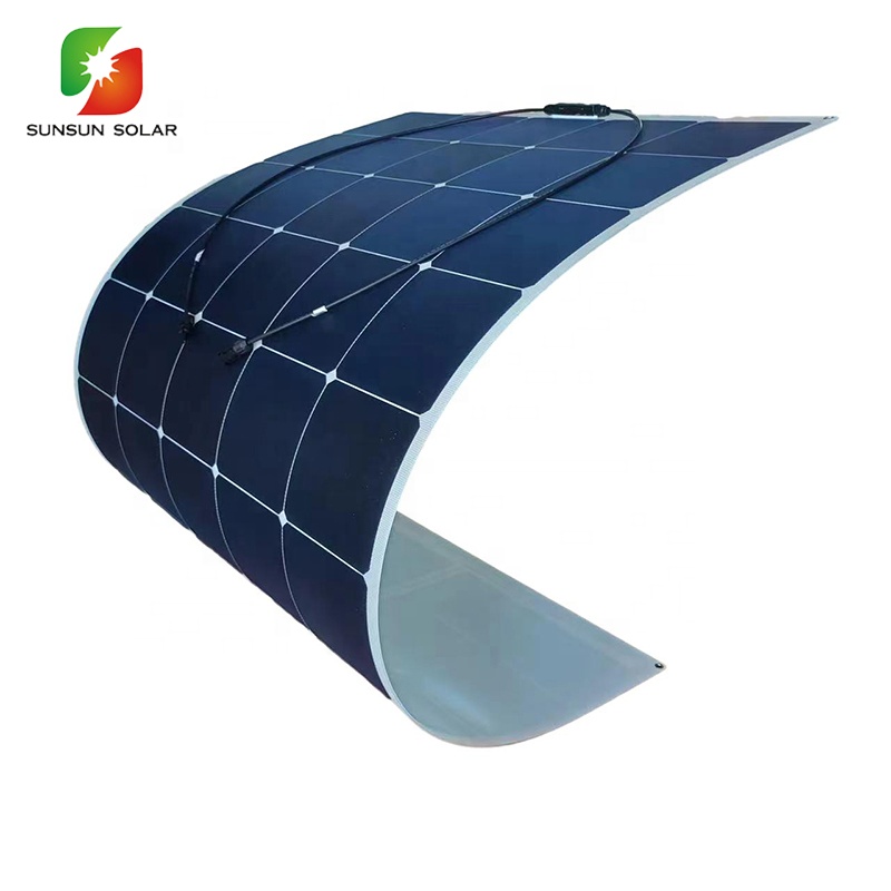 Customize Support SunPower Maxeon Monocrystalline Cell 300W 310W ETFE Semi Flexible PV Panels For Roof Balcony Boat Caravan Home