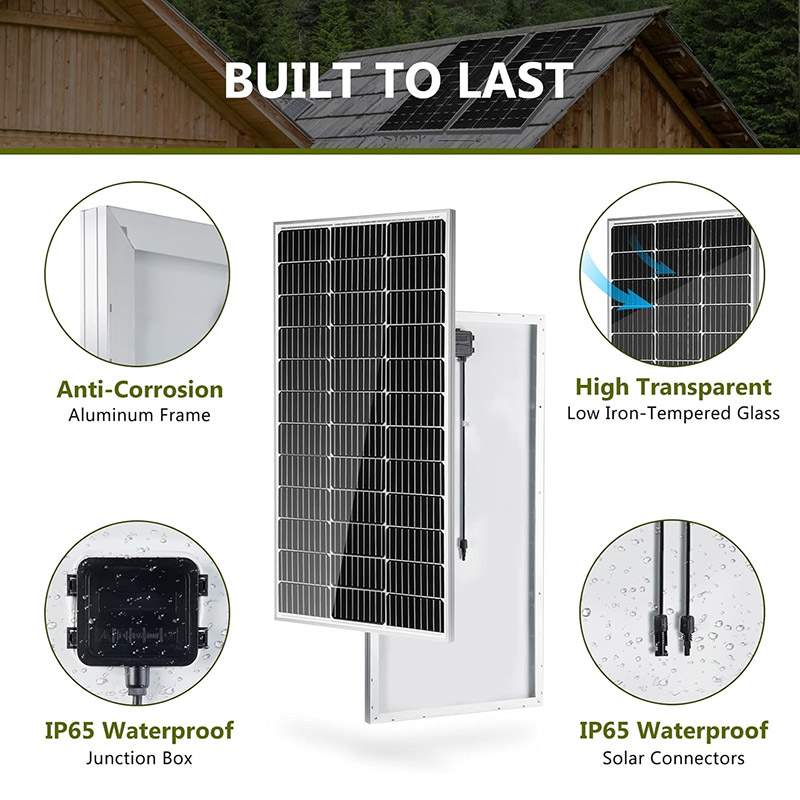 OEM Home Use Bipv Solar Panel 18V 60W 80W 100WP 150W 200W 250W 300W Glass Solar Panels 12V 100W Monocrystalline Solar Panel Roof