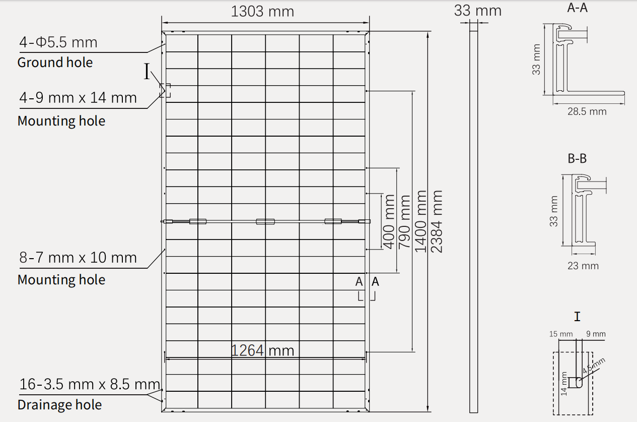 Mechanical Dimensions and Details Chart