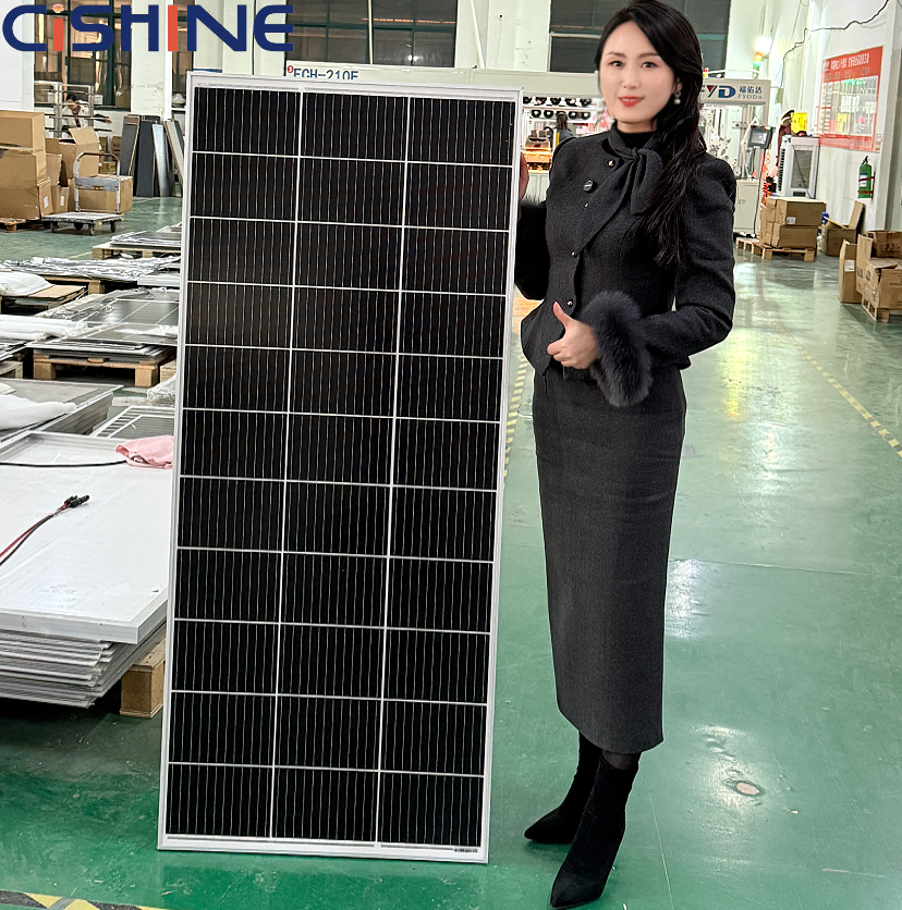 Cishine Wholesale High-efficiency Half Cell 100W 150W 200W 250W 300W Mono-Facial Solar Panels Suitable for Residential Rooftops