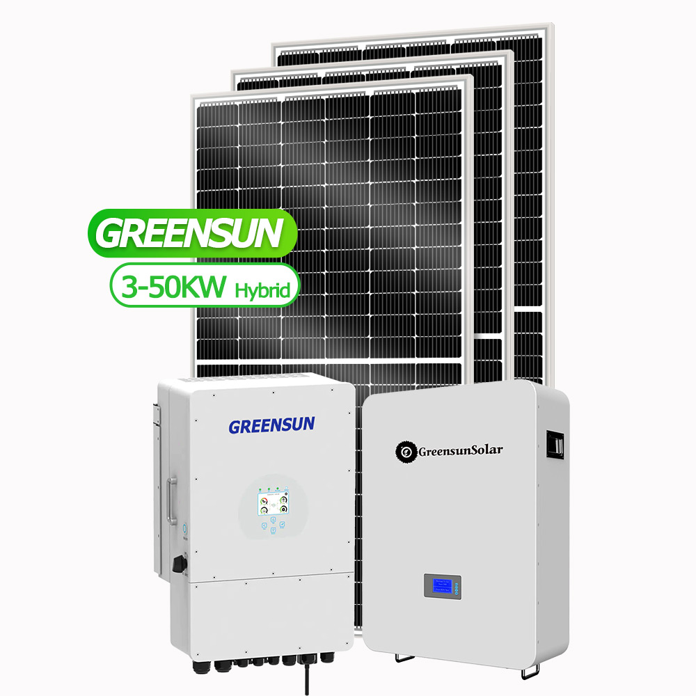 10kw 20kw 30kw Solar Home System PV Panel Set Off Grid Solar Power Hybrid 3 Phase Solar Generator with Panel Completed Set