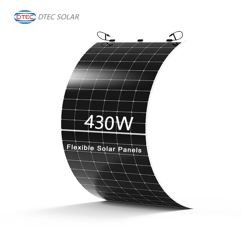 430W NANO Self-Cleaning Flexible Solar Panel Module Lightweight Monocrystalline Silicon for Boat RV Building