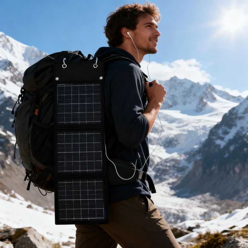 High Efficiency 18W Foldable Portable Solar Panel Kit TUV Certified Eco-friendly Waterproof IPX4 Outdoor Camping Alecter Solar