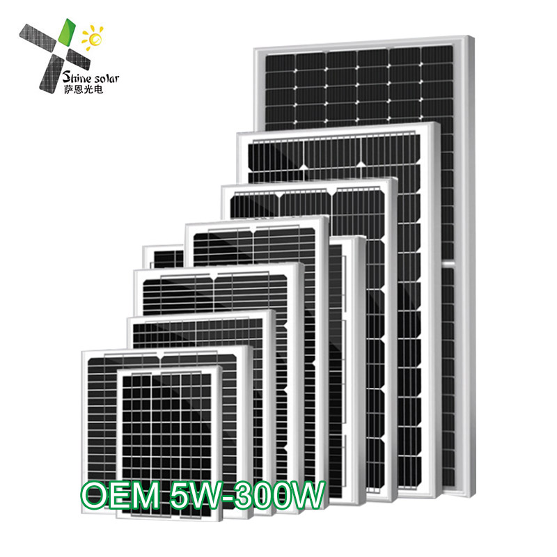 OEM Home Use Bipv Solar Panel 18V 60W 80W 100WP 150W 200W 250W 300W Glass Solar Panels 12V 100W Monocrystalline Solar Panel Roof