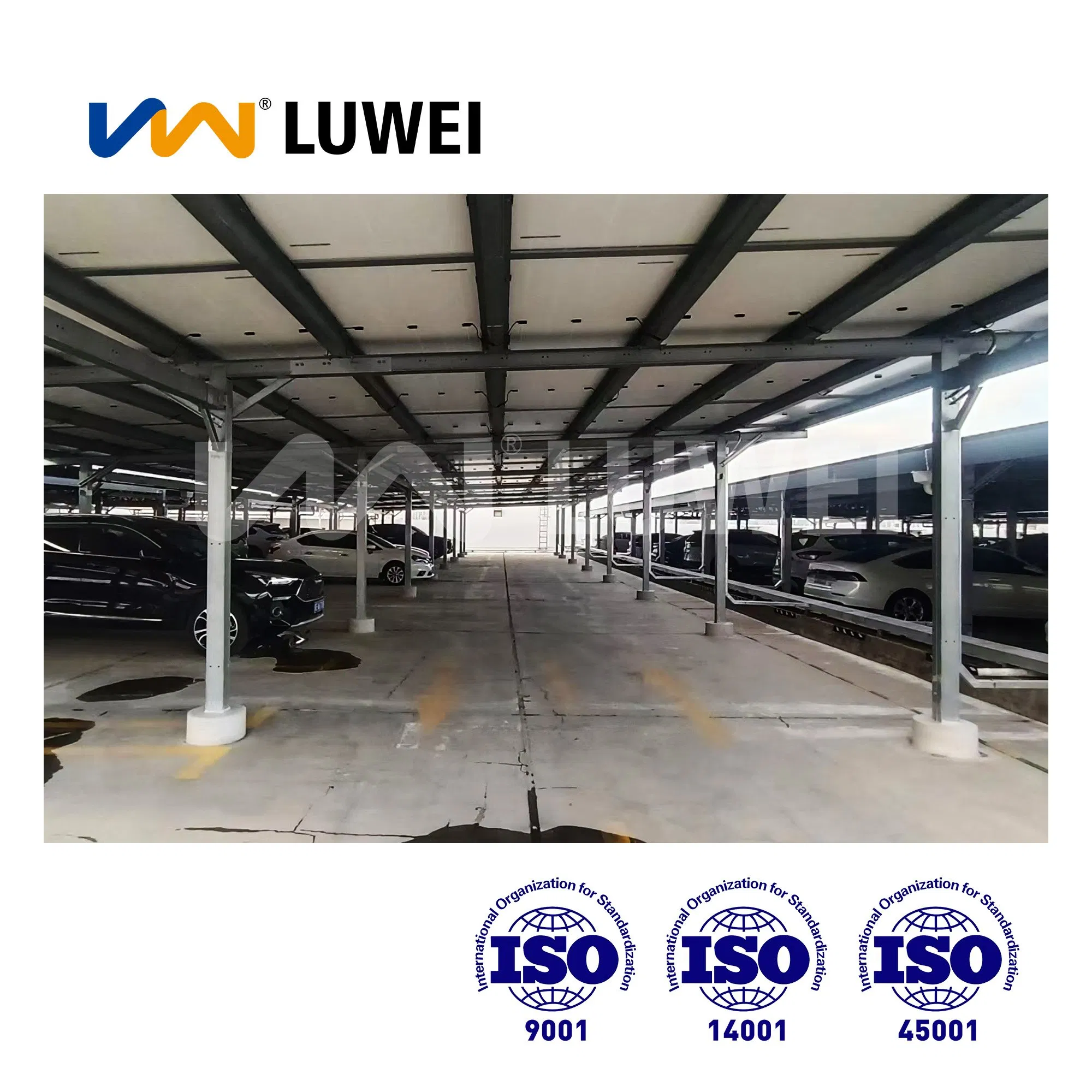 Aluminium Ground Mounted Racks Concrete Foundation Ground Mounting Structure for Solar Panel