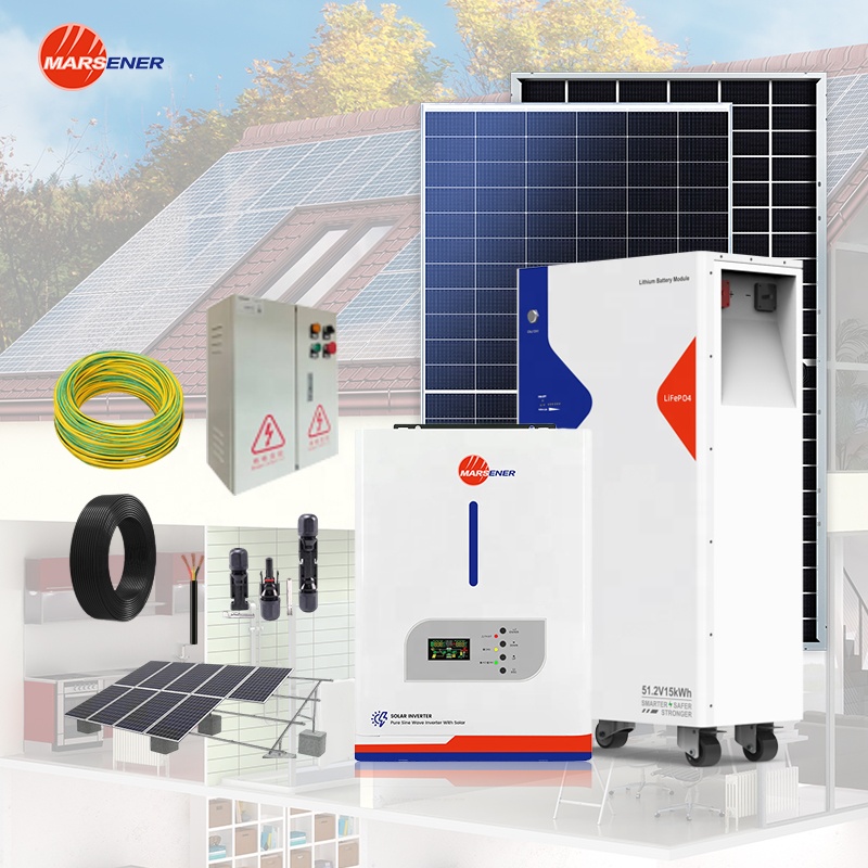 Bulk Price 5KW 10KW 20KW 30KW 50KW Solar Power System Kit On/Off Grid Hybrid for Home Energy Storage With Free Project Design