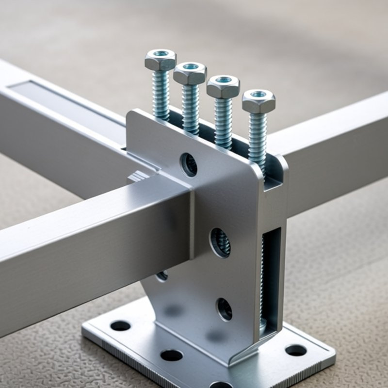 Customizable Ground-Mounted Solar Panel Support Frame for Easy Setup