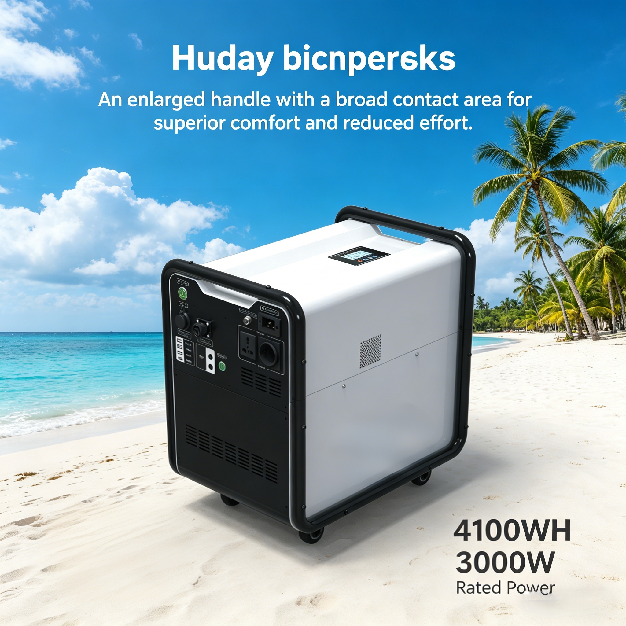 Portable Polycrystalline Solar Panels 3200W MPPT LiFePO4 Battery Home Use Solar Power Generator AC Output Energy Storage System