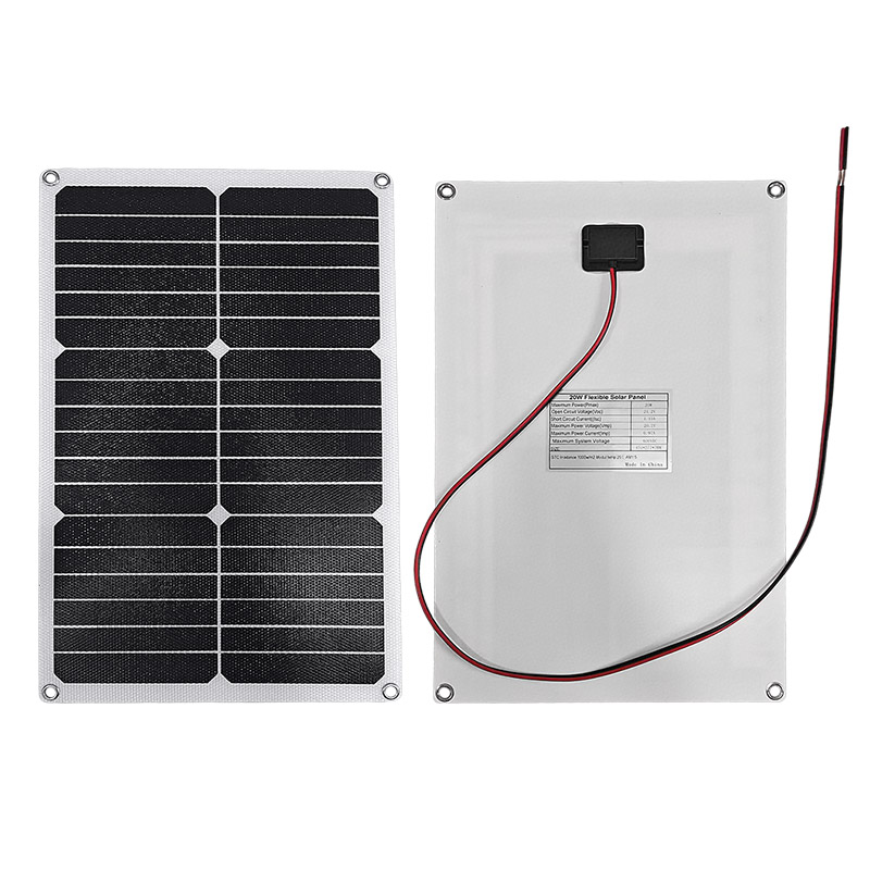 Factory Supply SunPower Cells Flexible Solar Panel 20W 18V Mono ETFE Thin Film PV Panel for 12 Volt Tractor Battery Golf Cart