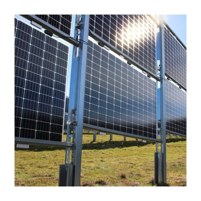 Durable Galvanized Steel Vertical Solar Mounting Bifacial Solar Fence System Wholesale