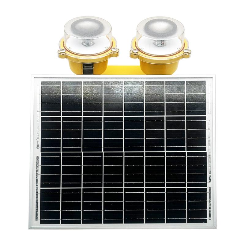 18W Solar Panel Long Lifespan Big Battery Twin Aircraft Obstruction Light