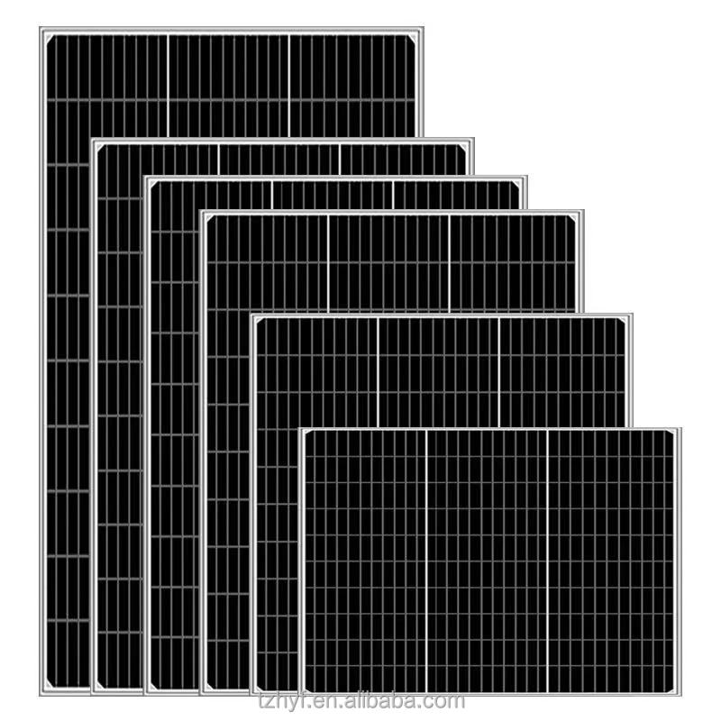 High Efficiency 60W Monocrystalline Silicon PV Solar Panel 18.2V All Black 18.6% Efficiency Portable Power Station RV Marine