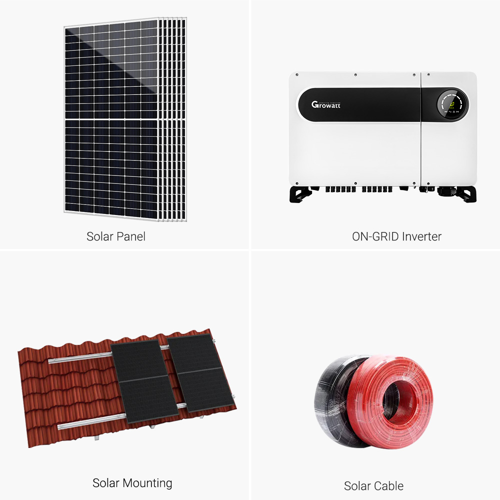 Lovsun Growatt On-Grid Solar Energy System 120kW/100kW/80kW/50kW MPPT Controller IP65 Protection Solar Panels &amp; Accessories
