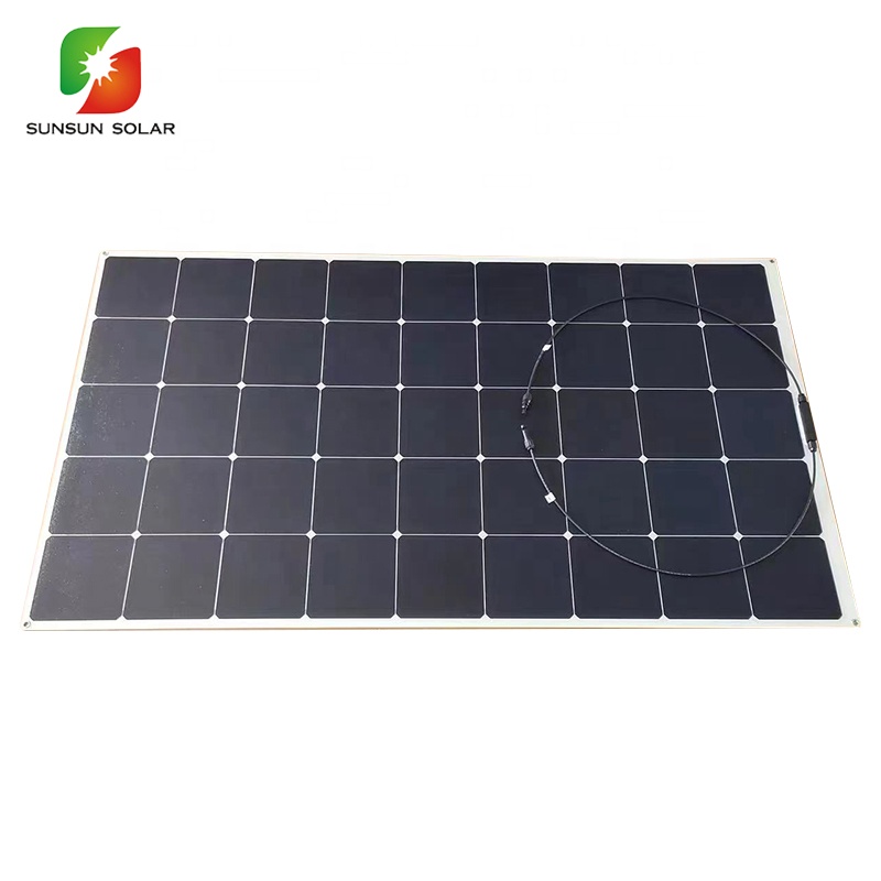 Customize Support SunPower Maxeon Monocrystalline Cell 300W 310W ETFE Semi Flexible PV Panels For Roof Balcony Boat Caravan Home
