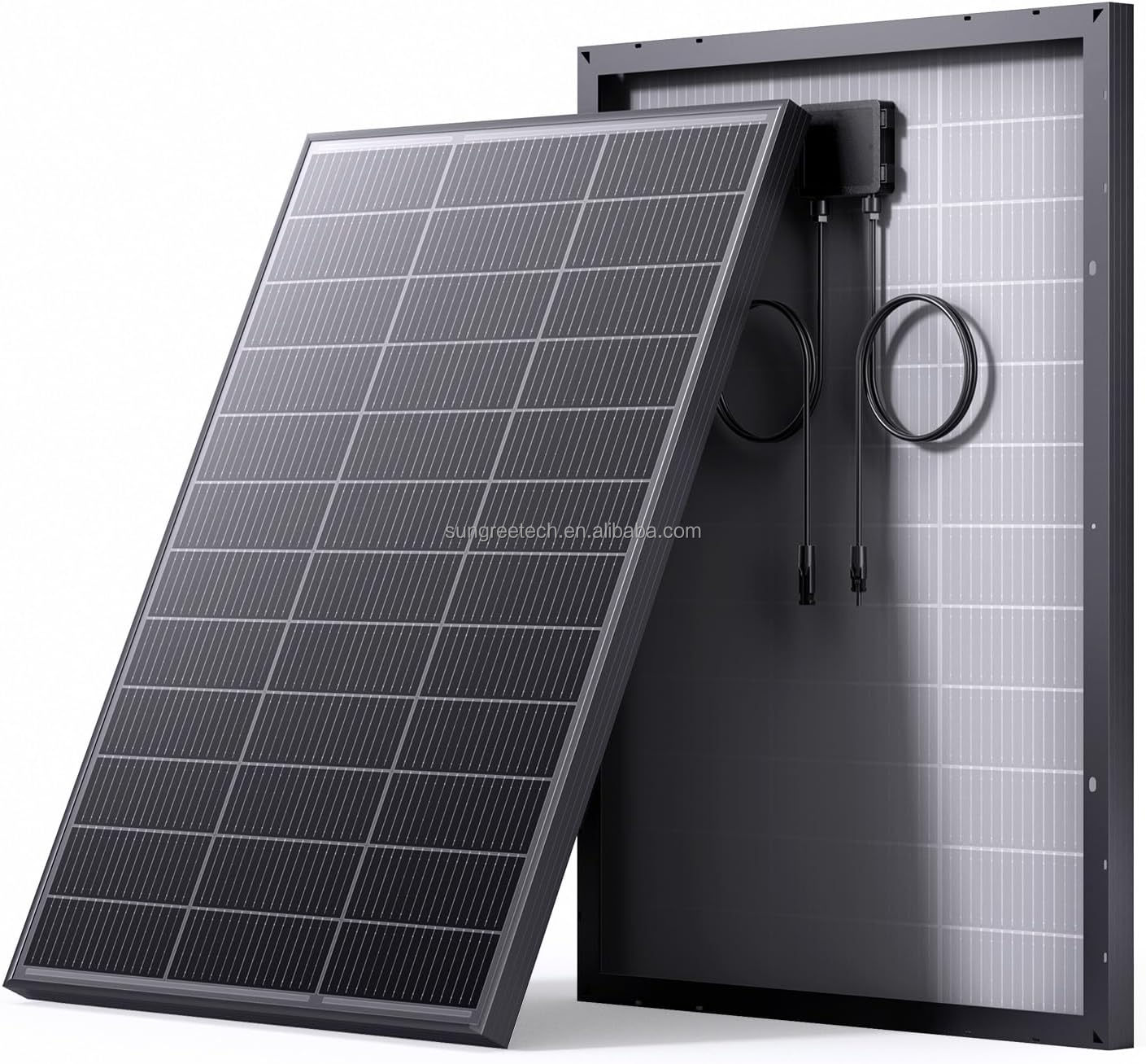Solar Panels 100 Watt 12 Volt High-Efficiency Monocrystalline PV Module Power Charger for RV Marine Rooftop Farm Battery