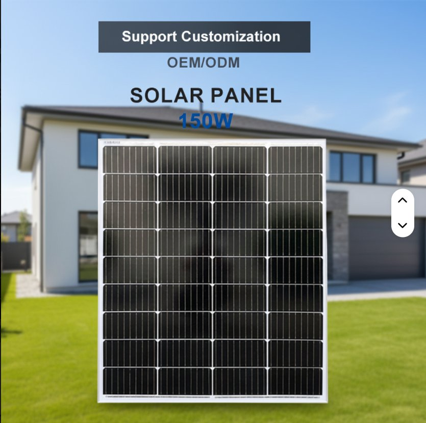 OEM ODM Professional Durable Cheap Aluminum Framed 60W 80W 100W 120W150W 200W 220W Waterproof Monocrystalline Solar Panel for off-Grid System Household