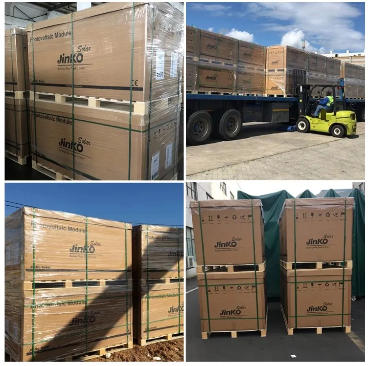 Solar modules packed systematically for overseas transit