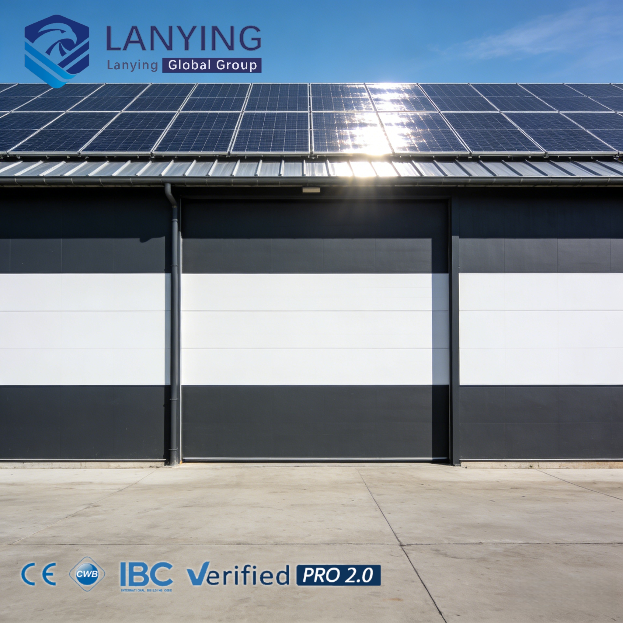 Prefabricated Steel Structure Warehouse With Solar Panel Roof, Energy-Saving Industrial Storage Building