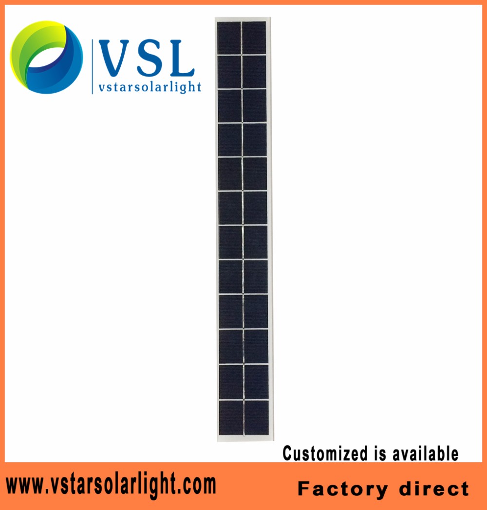 High Efficiency Polycrystalline 3W Slim Solar Panel bar for Window Lighting
