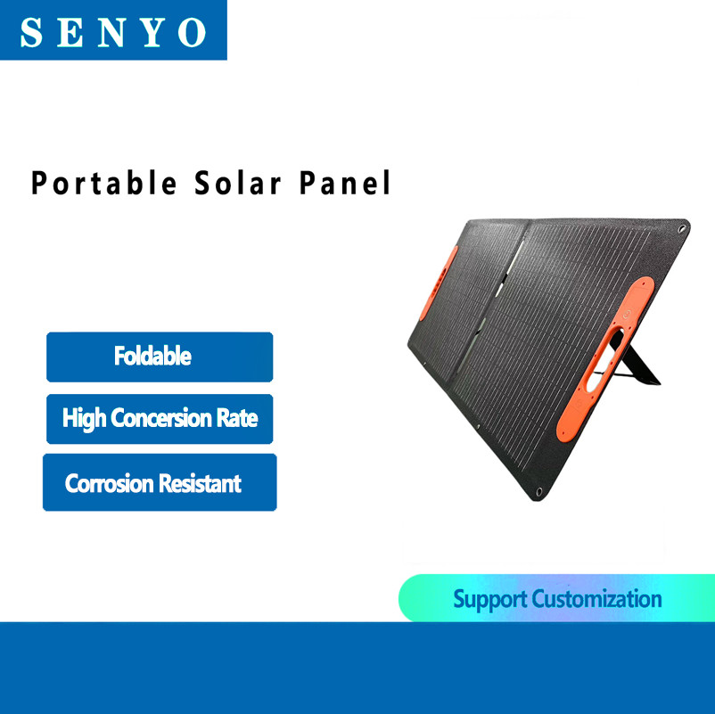 Portable Solar Panels100W 2-Fold Design Foldable Solar Panel Charger Waterproof Dustproof With DC And USB Ports