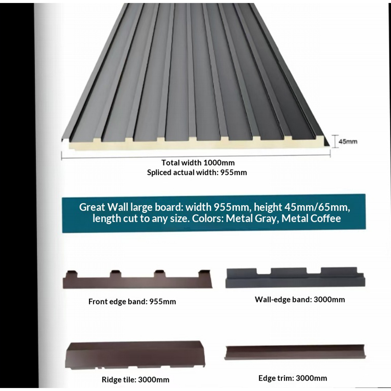 Zhending Modern Exterior Asian Design Fire Resistant Water Resistant Thermal Insulation Eco-Friendly Aluminum Metal Roof Panels