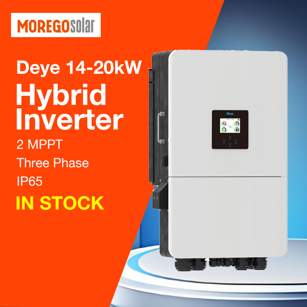 Morego Solar C&amp;I Solar Storage System 20kW 32kWh Deye Battery Backup Power Hybrid Inverter LONGI Panel Complete PV Solution