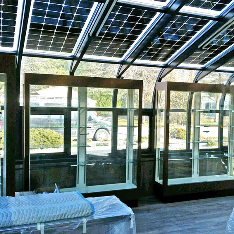 Rooftop solar panel installation