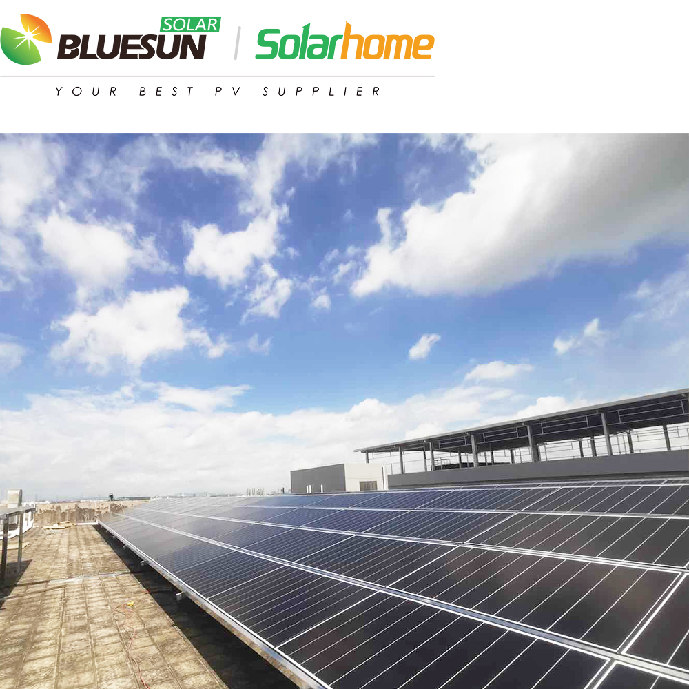Bluesun 720Watt Shingled Bifacial Solar Module for Agriculture and Industrial Applications with Durable and Efficient Output
