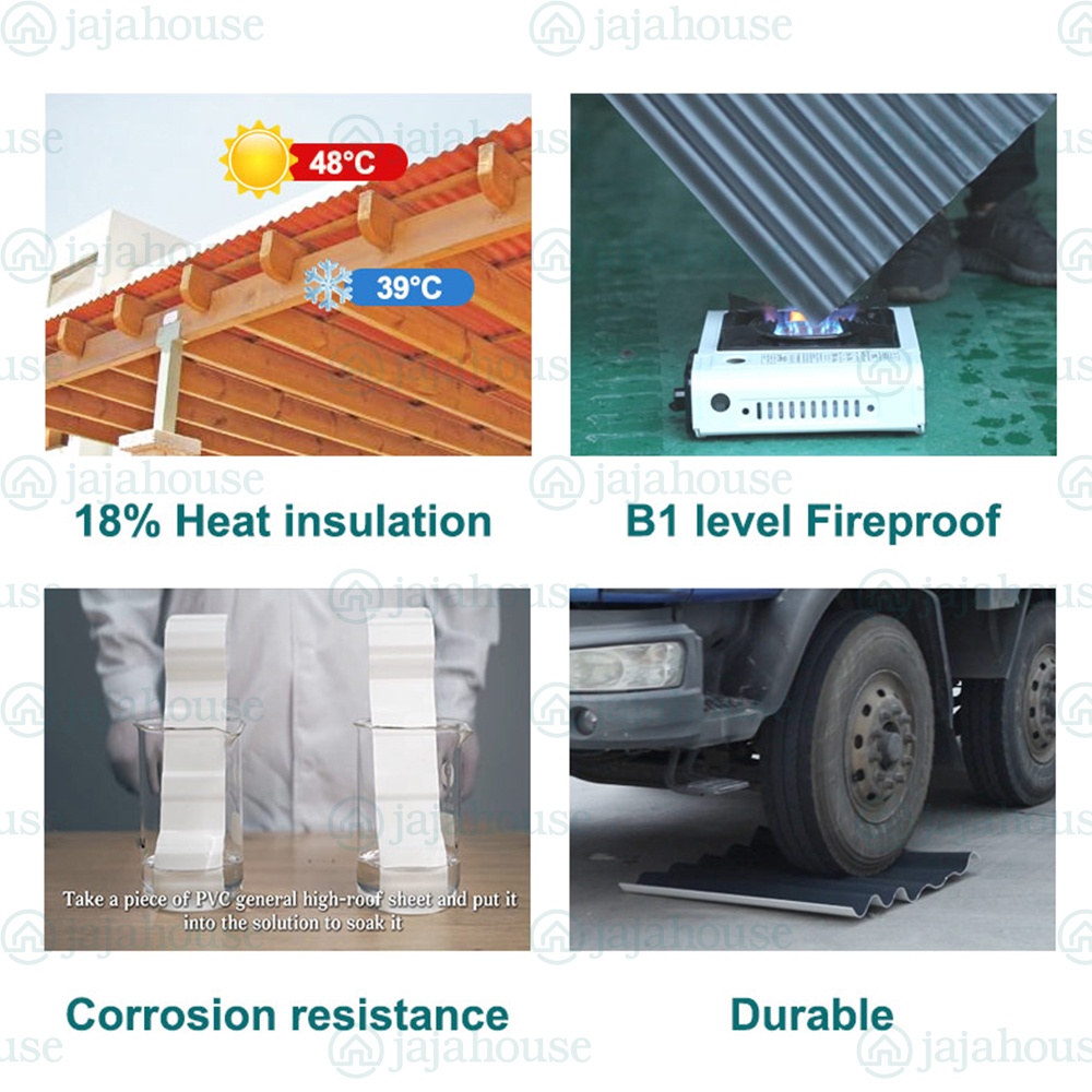 Insulated Roofing Panels Plastic Sheets Waterproofing Wave Roof Isolation Corrugated PVC Roof Tiles