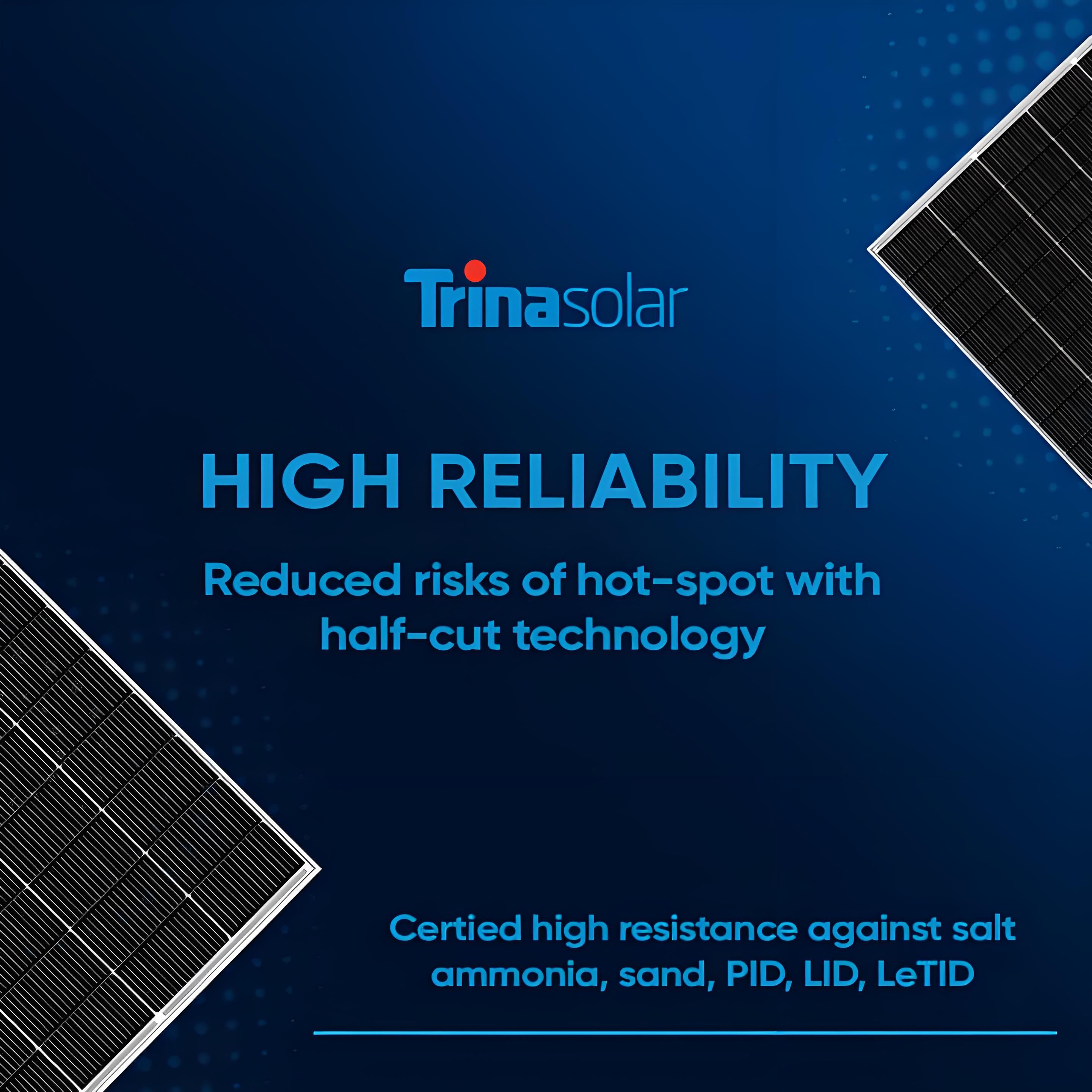 Industrial Trina 700w 710w 720w N-Type Solar Panels for Large Solar Kit and Single/Dual Glass Systems